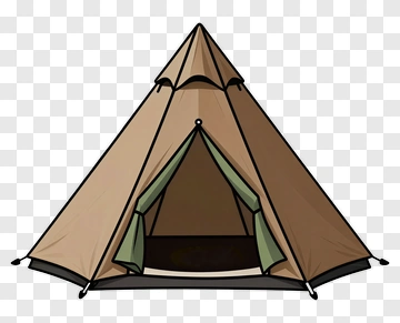 Tent With Open Entrance PNG