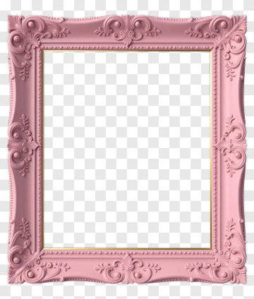 Pink Ornate Picture Frame PNG