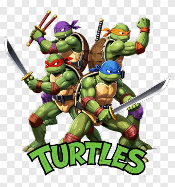 Teenage Mutant Ninja Turtles Group With Swords PNG