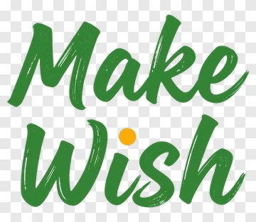 Make Wish Text Design PNG