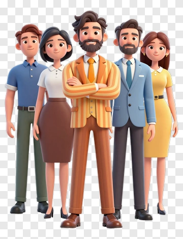 Business Team Standing Together PNG