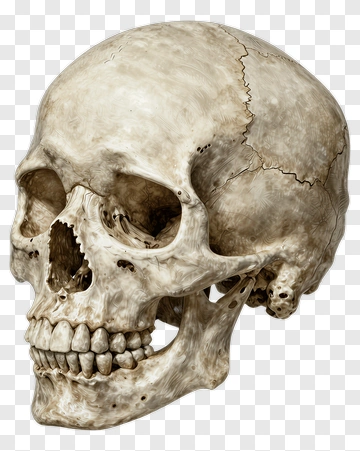 Realistic Human Skull PNG