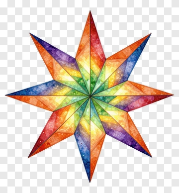 Colorful Star Design PNG