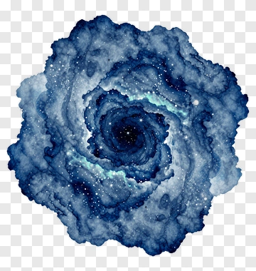 Watercolor Galaxy Spiral PNG