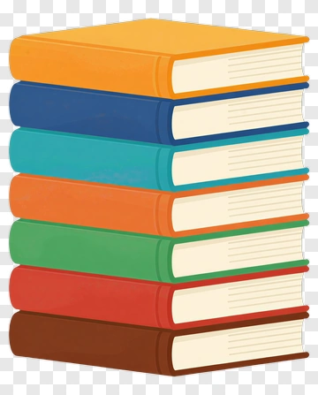 Colorful Stack Of Books PNG