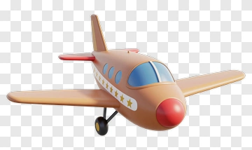 3D Cartoon Airplane PNG