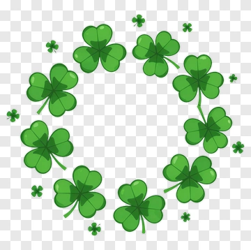 Green Shamrock Wreath PNG