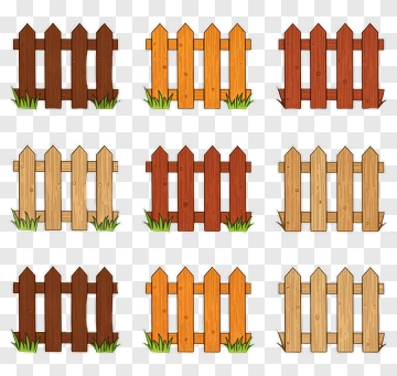 Wooden Fence Variations PNG