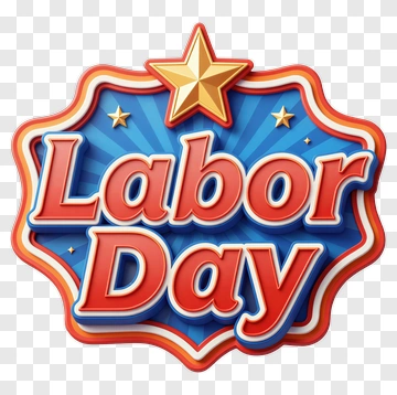 Labor Day Celebration Badge PNG