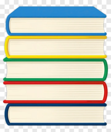 Colorful Stack Of Books PNG
