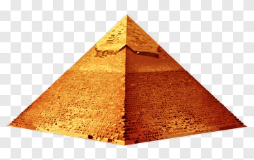 Golden Pyramid Structure PNG