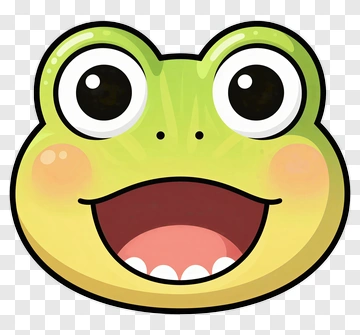 Cartoon Frog Face PNG