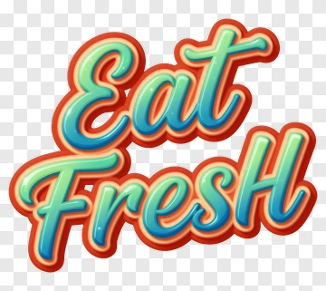 Eat Fresh Text Design PNG