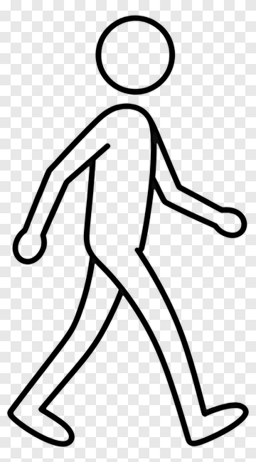 Walking Stick Figure PNG