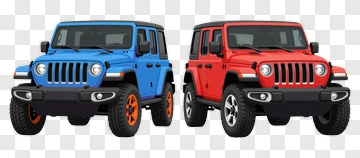 Colorful Jeep Wrangler Cars PNG