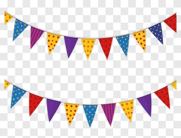 Colorful Party Bunting Flags PNG
