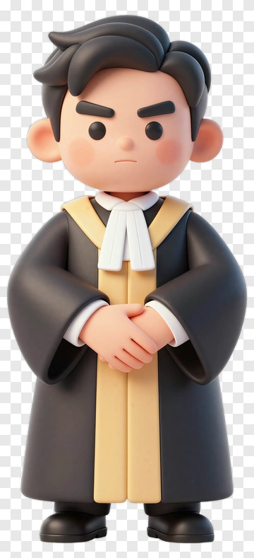 Cartoon Judge Character PNG