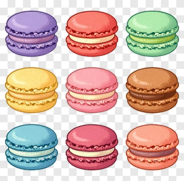 Colorful Macarons Stack PNG