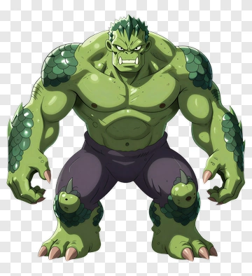 Cartoon Green Monster Character PNG