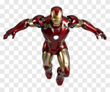 3D Iron Man Flying PNG