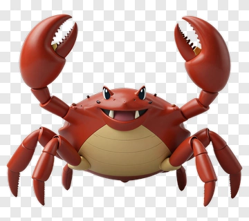 Cartoon Crab With Raised Claws PNG