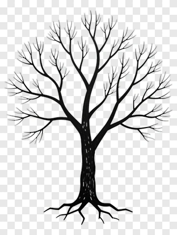 Black Tree With Bare Branches PNG