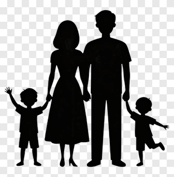 Happy Family Holding Hands PNG
