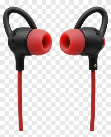 Red And Black Earbuds PNG