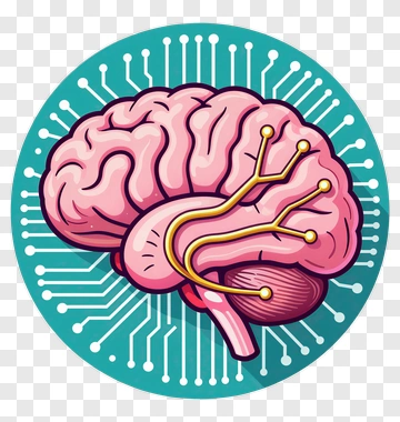 Brain With Circuit Connections PNG