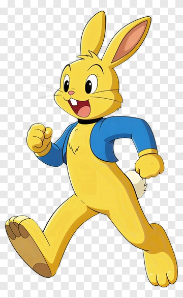 Cartoon Rabbit Running PNG