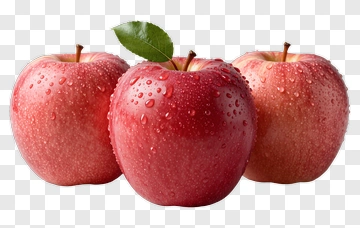 Fresh Red Apples With Water Droplets PNG