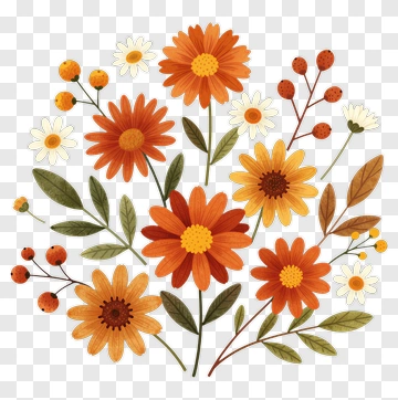 Colorful Flower Bouquet PNG