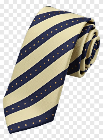 Striped Tie With Gold Dots PNG