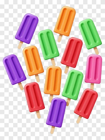 Colorful Ice Pops PNG