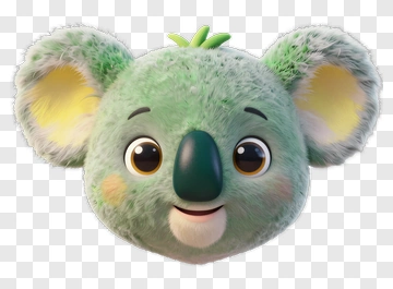 Cartoon Koala Face PNG