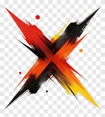 Abstract Red And Black X Design PNG