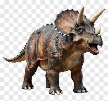 3D Triceratops Dinosaur PNG