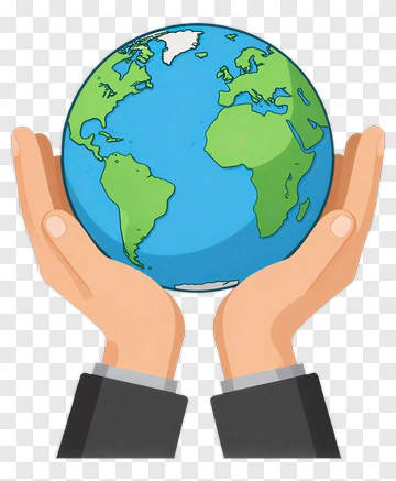 Hands Holding A Globe PNG