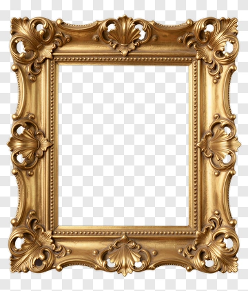 Ornate Gold Picture Frame PNG