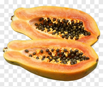 Cut Papaya With Seeds PNG