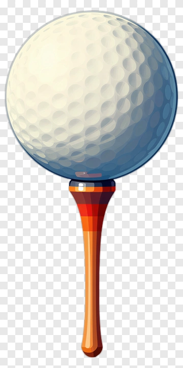 Golf Ball On A Tee PNG