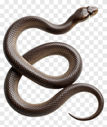 Realistic Brown Snake PNG