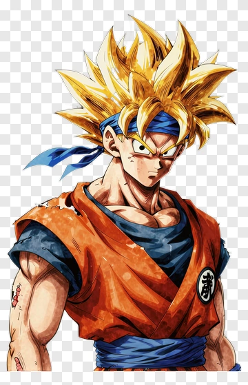 Super Saiyan Character With Spiky Hair PNG
