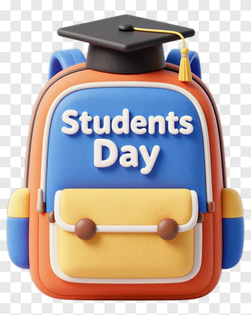 Students Day Backpack PNG