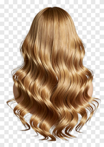 Wavy Blonde Hair PNG