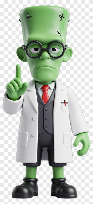 Cartoon Frankenstein Monster Doctor PNG