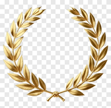 Gold Laurel Wreath PNG