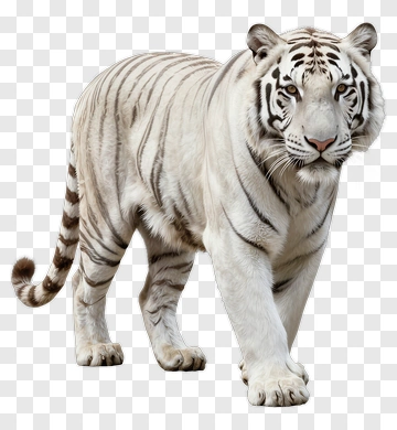 White Tiger Walking PNG