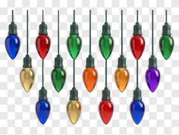 Colorful Christmas Lights PNG