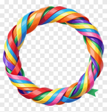 Colorful Decorative Wreath PNG